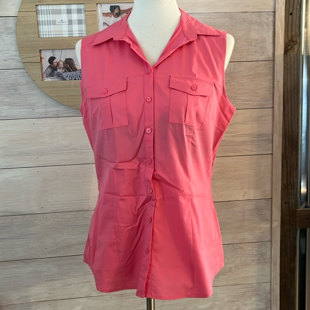 Worthington Pink Sleeveless Top M